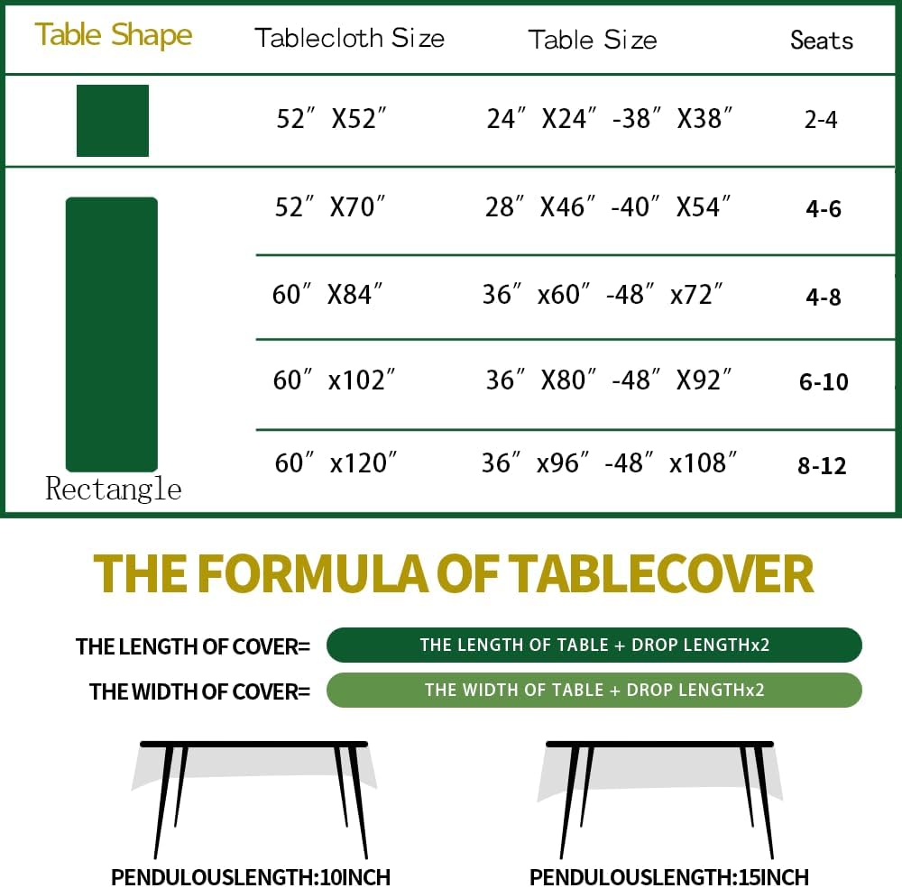 St Patricks Shamrock Tablecloth Rectangle 60x120 Inch Durable Washable