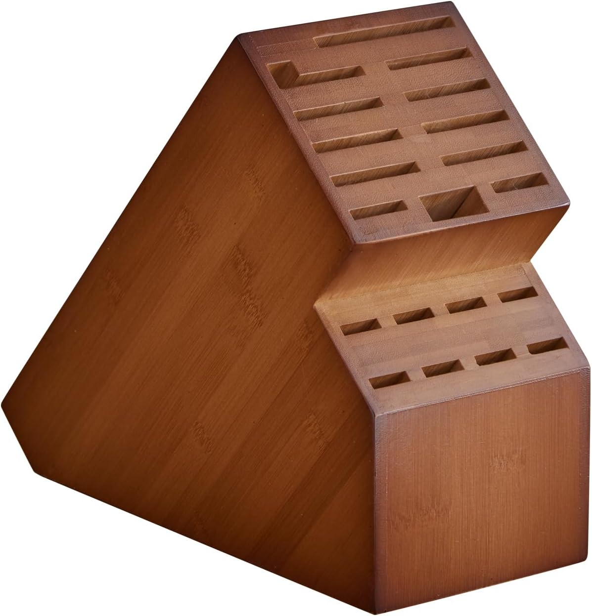 Kitsanery Bamboo Knife Block 19 Slot Organizer Knife Not Included