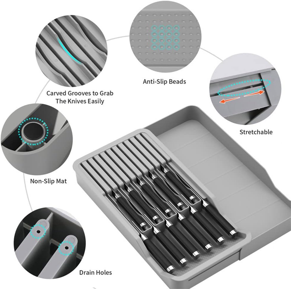 RIIPOO Expandable Knife Organizer