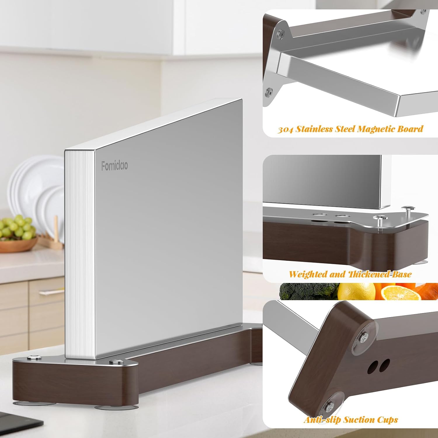 Magnetic Extra Large Stainless Steel Knife Holder Double Sided