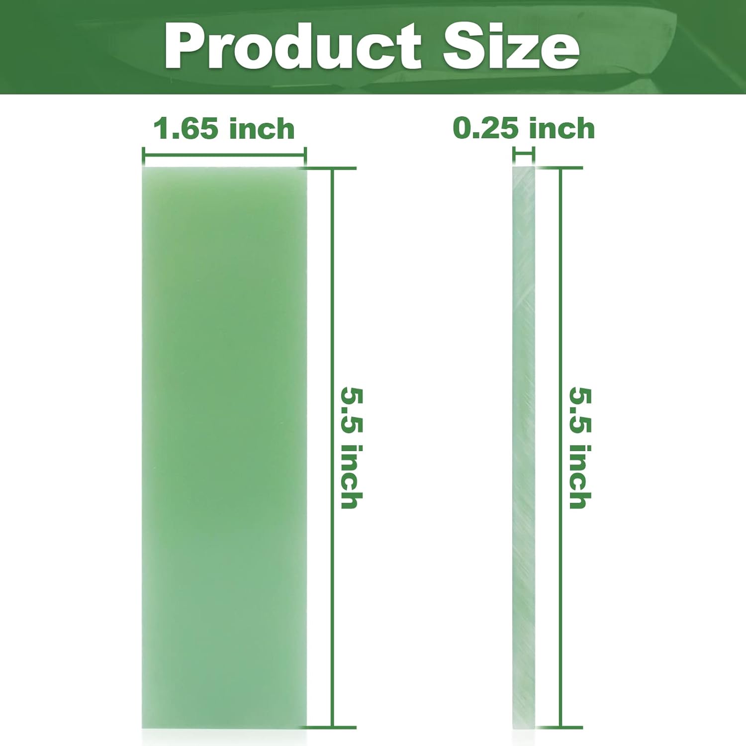 Superdi G10 Scales JADE GREEN Knife Handle Grip Slabs
