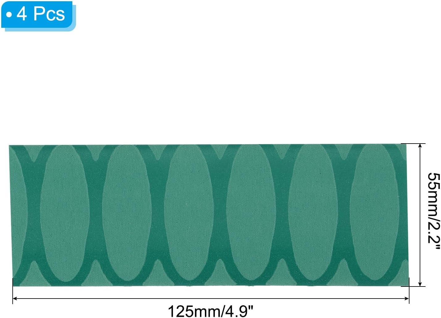PATIKIL Cutting Knife Handle Heat Shrink Sleeve Set of 4 Green Oval Pattern