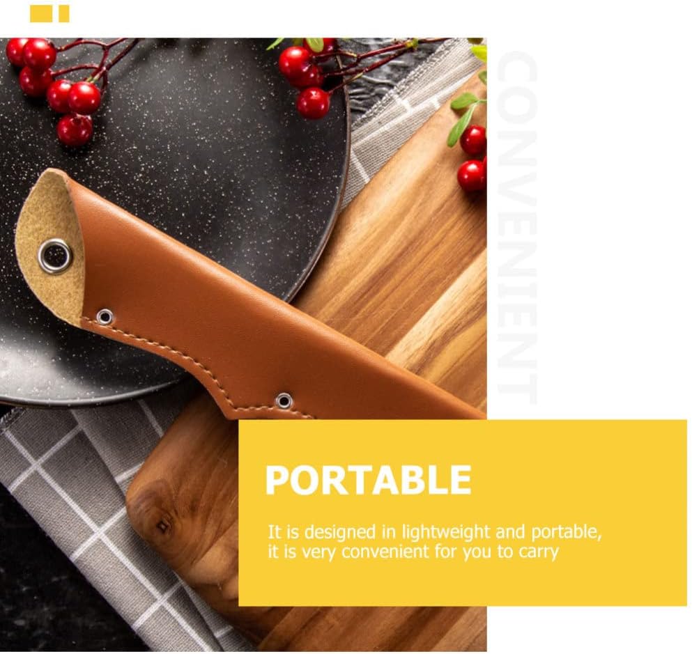 UPKOCH 5 Pcs Chef Knife Guards Premium PU Leather Knife Covers