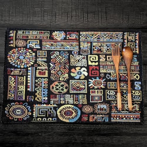 DaDa Bedding Bohemian Ethnic Placemats Set of 4