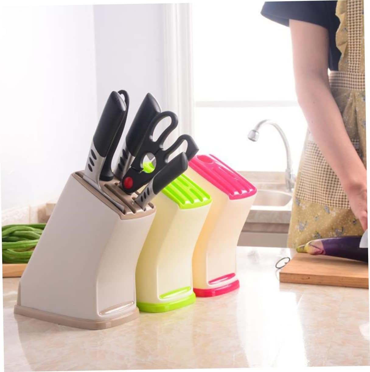 Ficus Tree Style Knife Holder with Non-slip Base