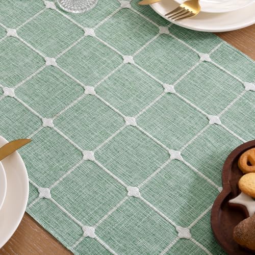 DeZerlor Premium Linen Boho Table Runner