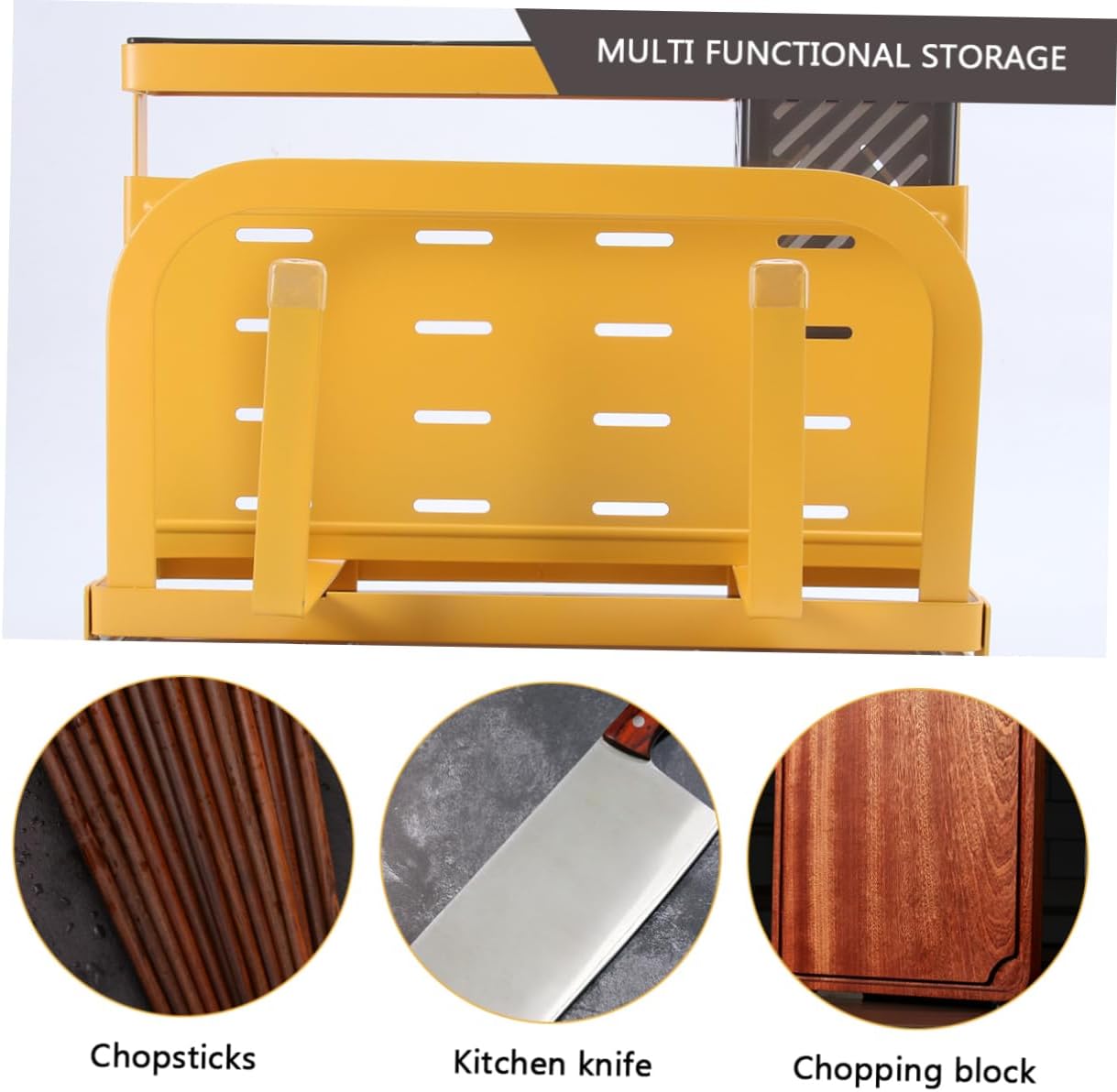 Elegant Yellow Knife Holder Space-Saving