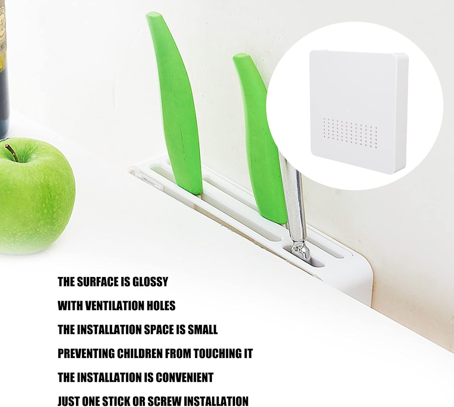 Concealed Kitchen Knife Holder Smooth Surface Durable Design