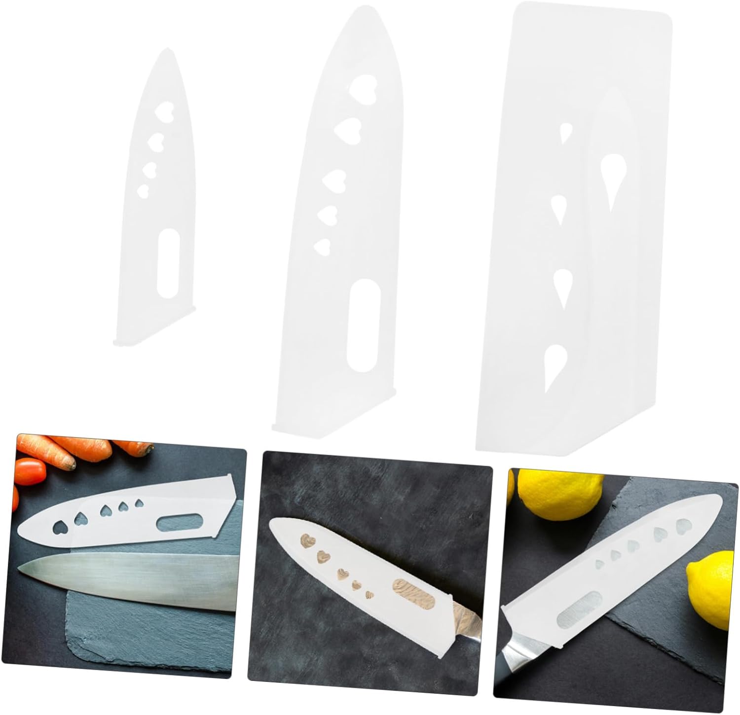 BrightFufu Protective Knife Sleeve 3-Piece Kitchen Knife Case