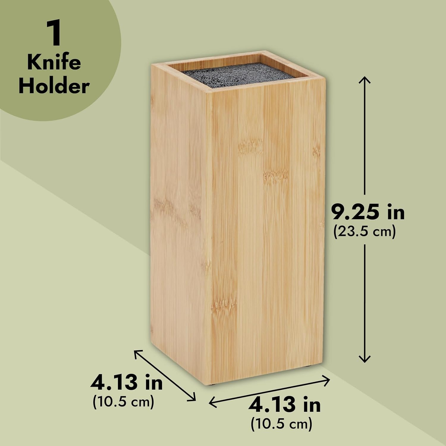 Bamboo Knife Block for Kitchen Storage