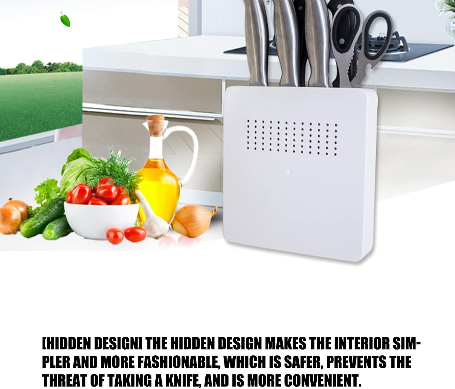 Concealed Kitchen Knife Holder Smooth Surface Durable Design