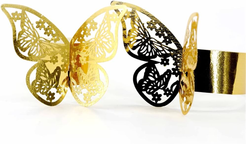 Lavandi Elegant 3D Butterfly Napkin Ring Set