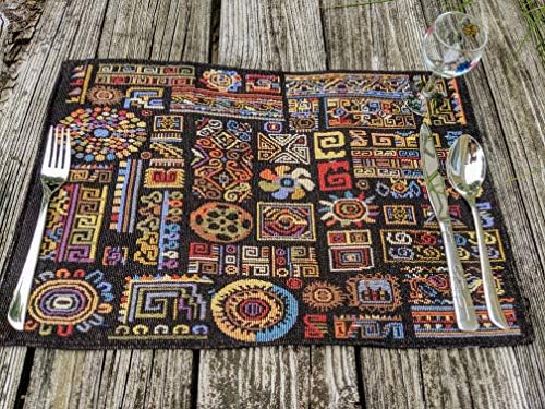 DaDa Bedding Bohemian Ethnic Placemats Set of 4
