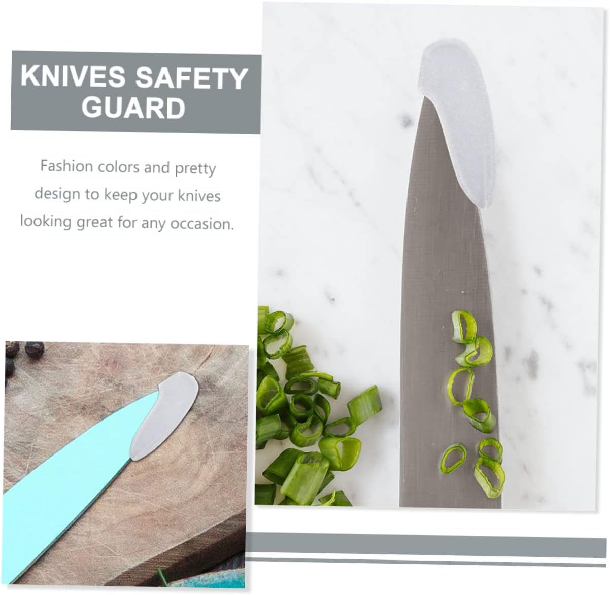 25-Piece Knives Tip Protectors CRILSTYLEO Plastic White Kitchen Savings