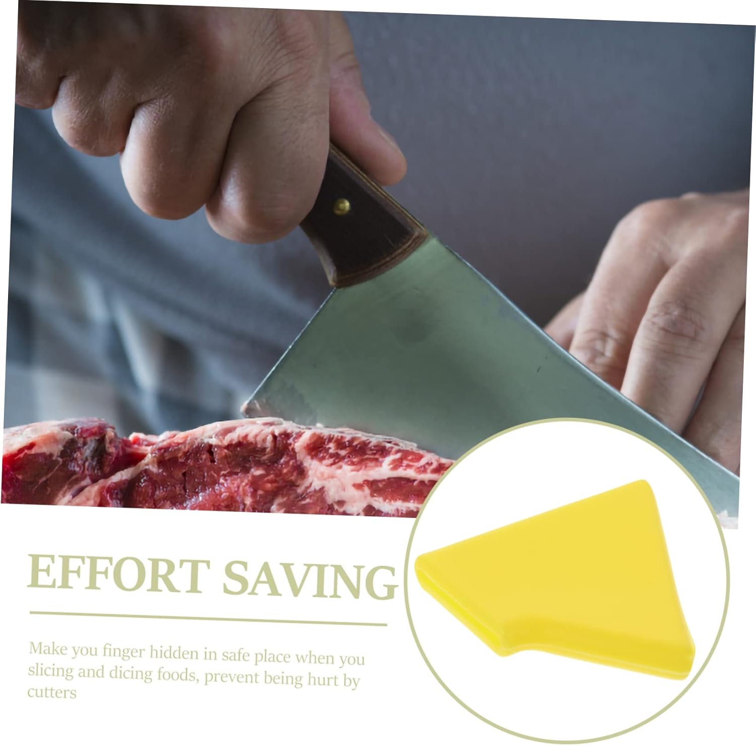 6-Piece Kitchen Finger Protectors Durable Safety Shields Yellow Reusable
