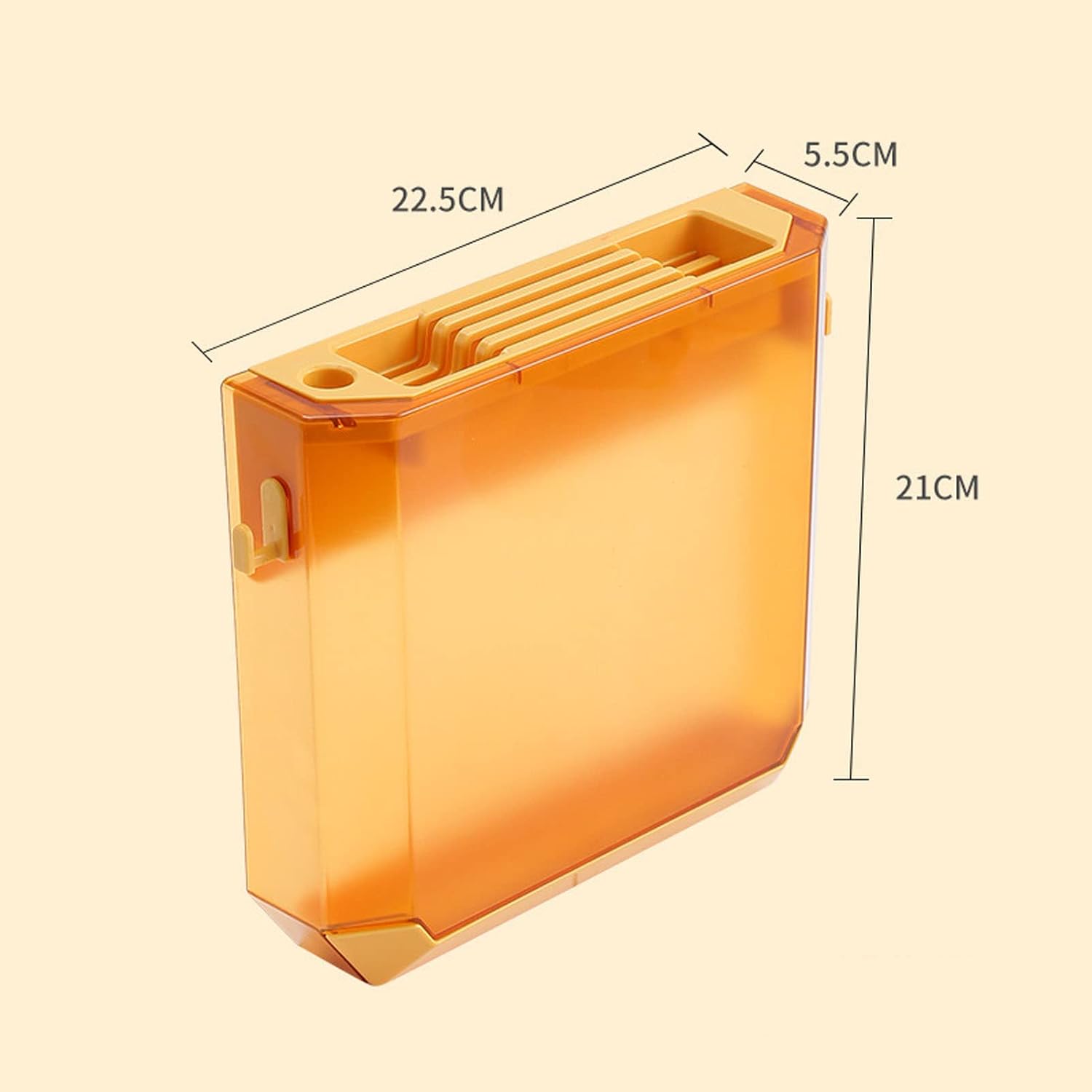Wall-Mounted Plastic Knife Rack Yellow