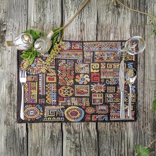 DaDa Bedding Bohemian Ethnic Placemats Set of 4