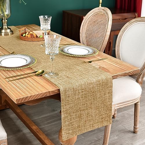 Stylish Faux Linen Table Runner