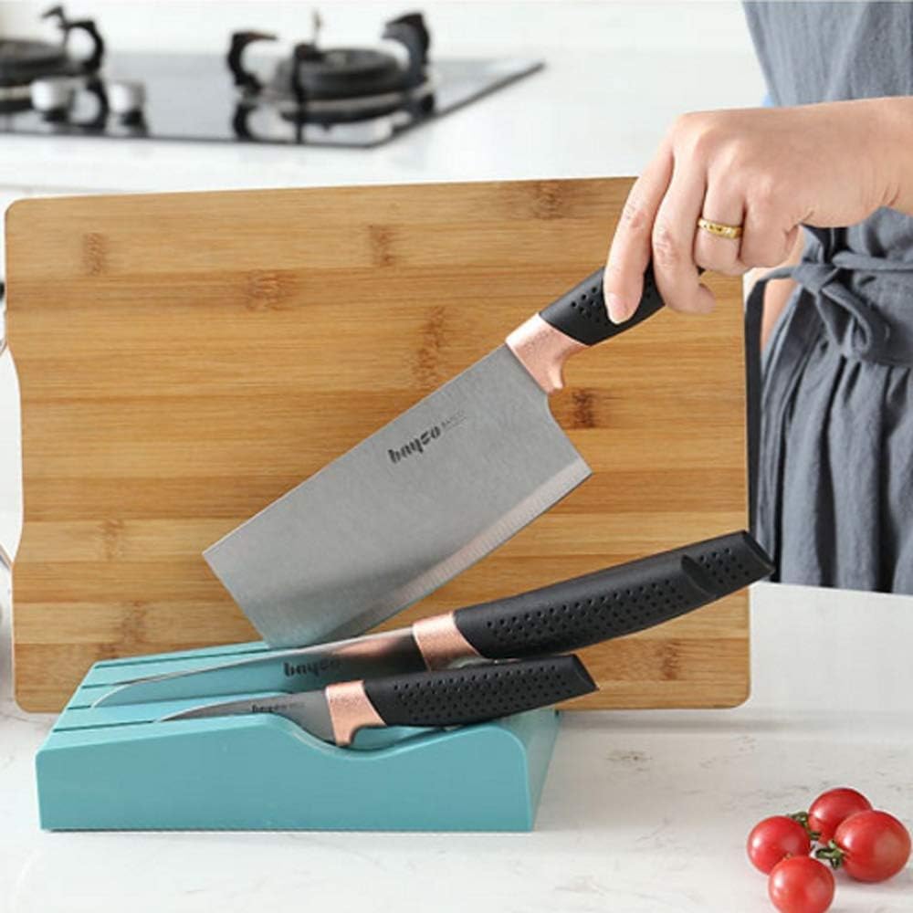 CGTENBS Holder Kitchen Knife Storage Rack with Scissors Organizer Set Stand