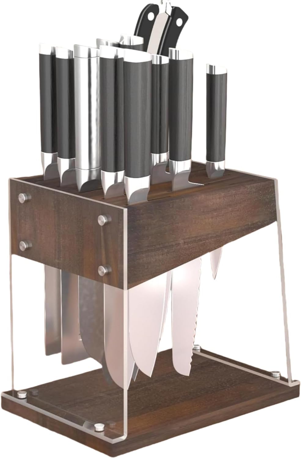 Creative Knife Block with Acrylic Shield