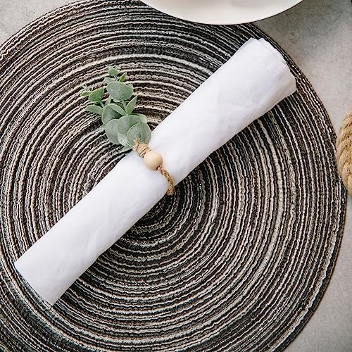 Defined Deco Napkin Rings Set of 12 Rustic Farmhouse Style