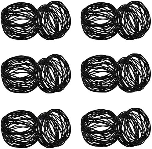 Kaizen Casa Black Napkin Rings Set 12