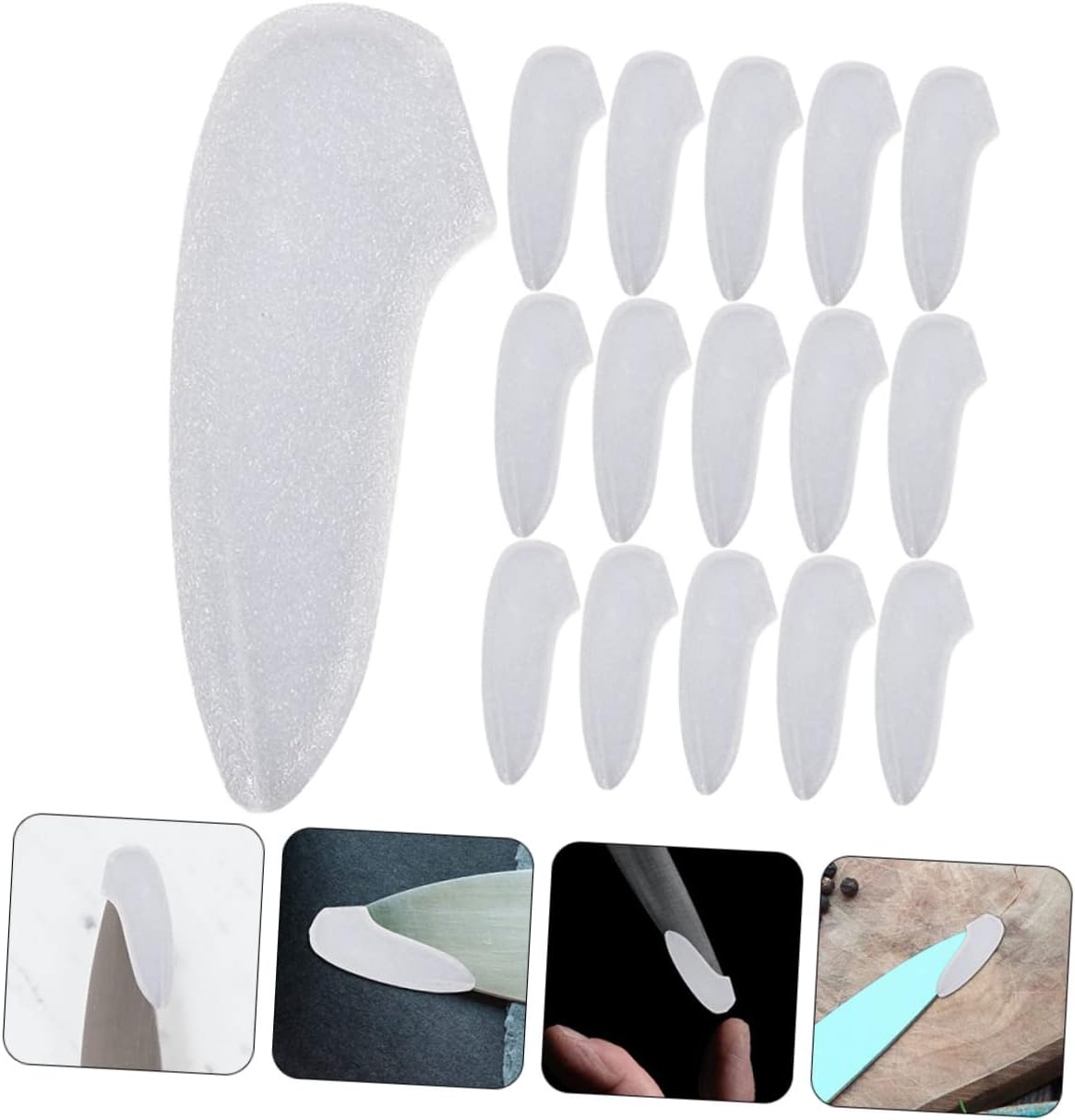 LABRIMP 50 Pcs Knives Tip Covers Guard Set Plastic White
