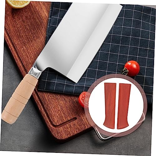2 Set Reversible Solid-Wood Kitchen Knife Holder with Ergonomic Design