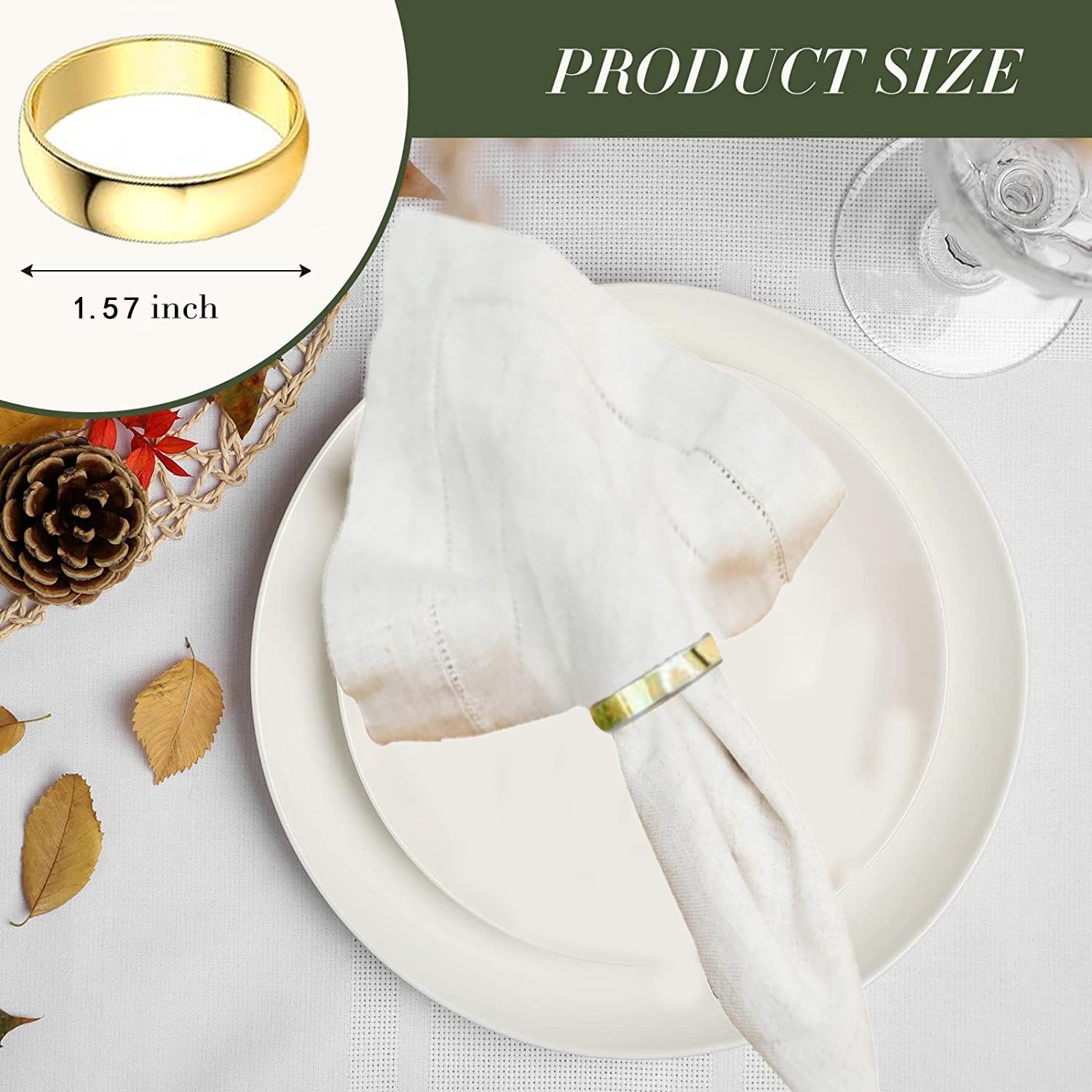 Gerilka Gold Napkin Rings Modern Design Stainless Steel Napkin Rings