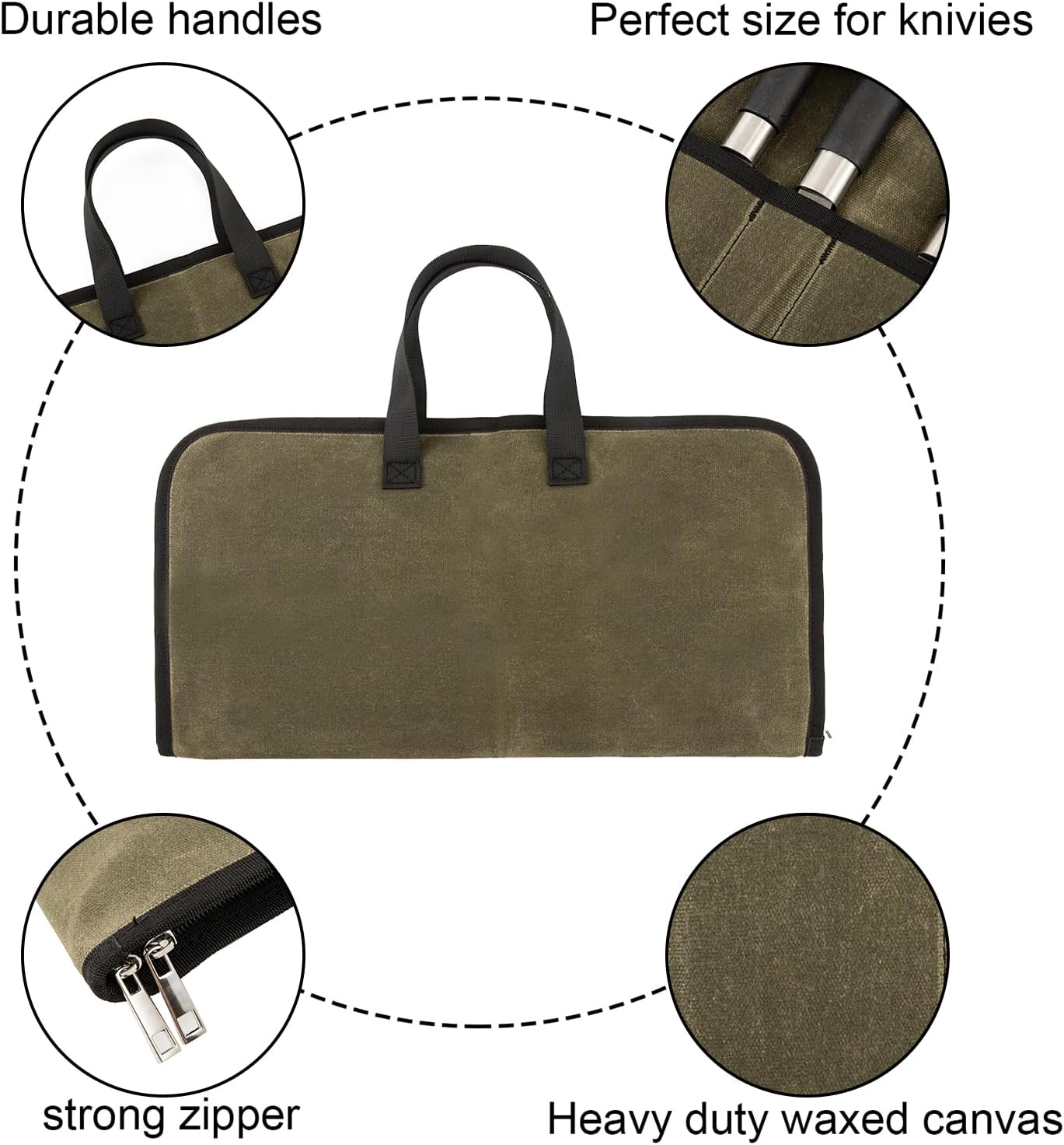 Sturdy Heavy-Duty Knife Roll Bag for Durable Storage