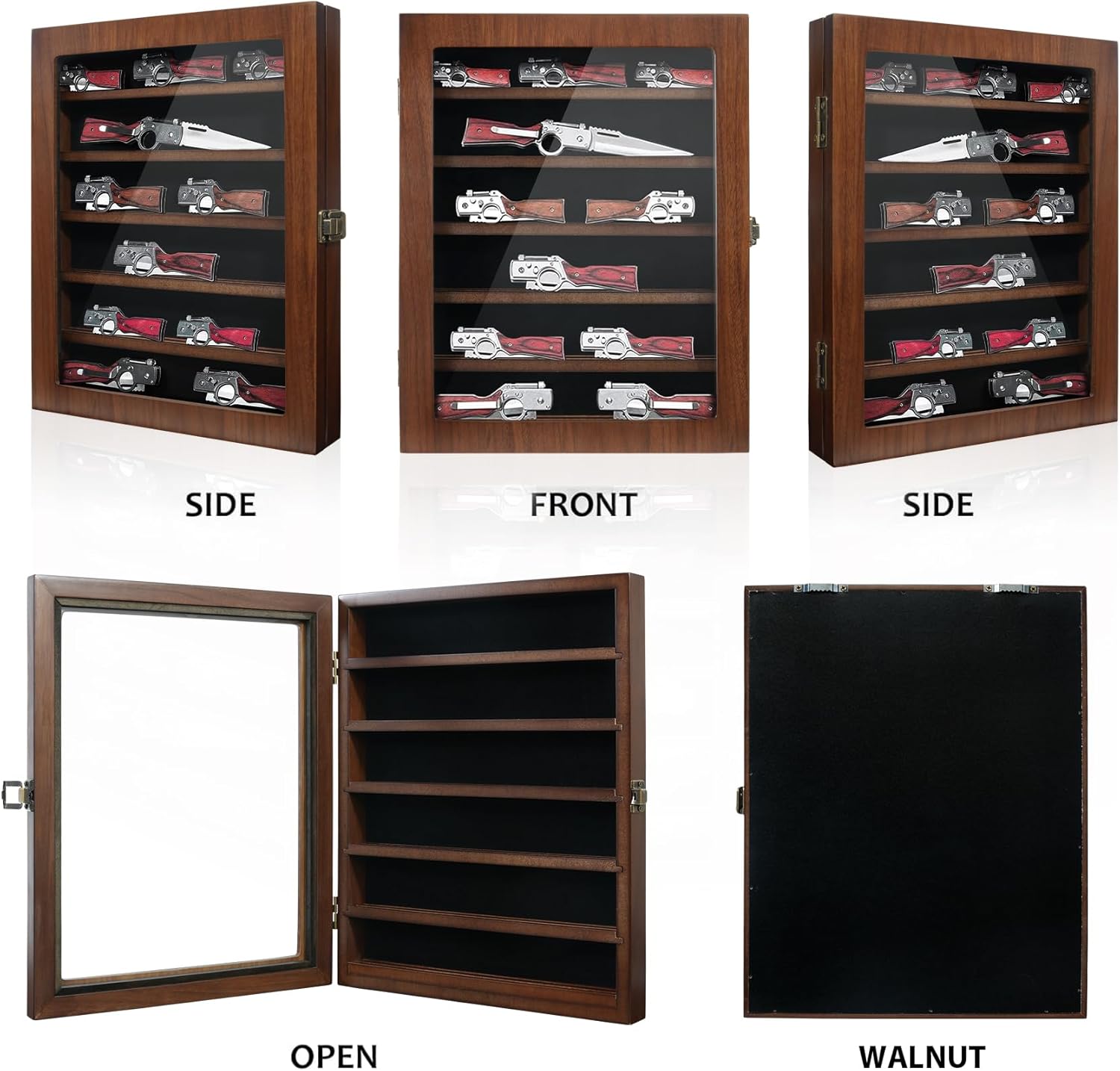 ASmileIndee Lockable Pocket Knife Display Box