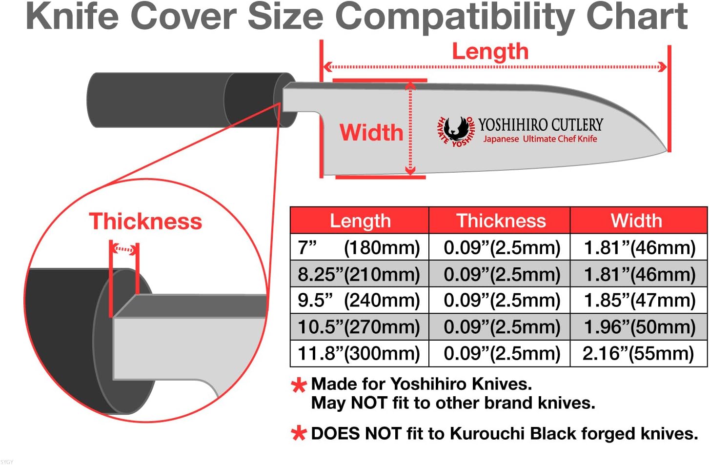grade Gyuto knife cover