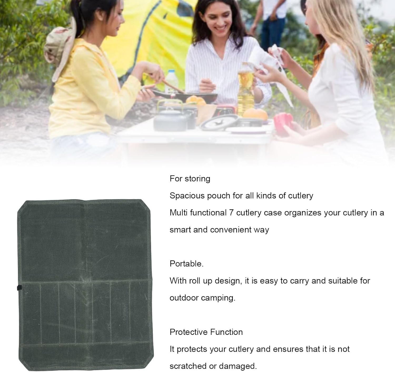 Compact 7-Slot Knives Case for Camping and Kitchen