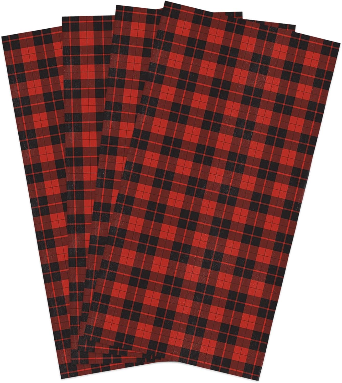 ZOE GARDEN Christmas Kitchen Towels Rustic Retro Buffalo Plaid