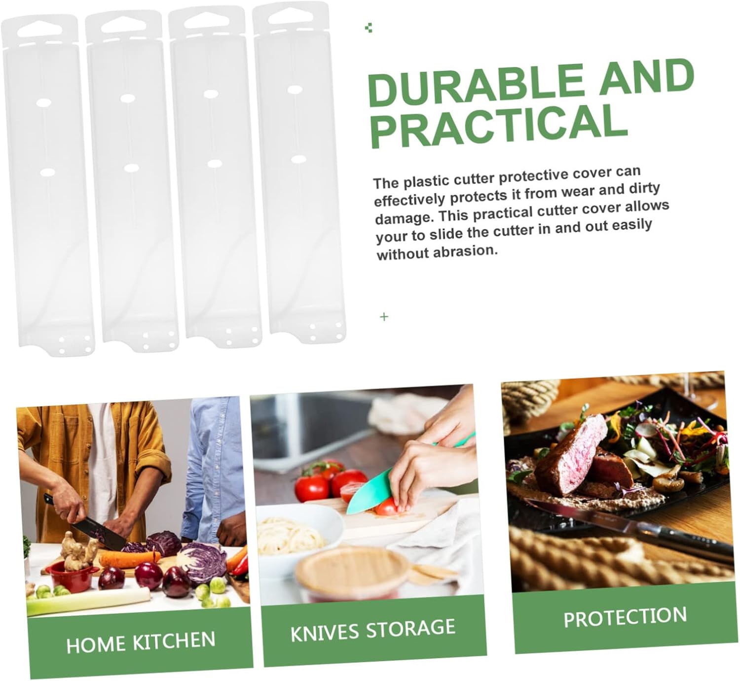 SHOWERORO - Kitchen Cutter Protector 4-Piece Set Durable Knives Guard