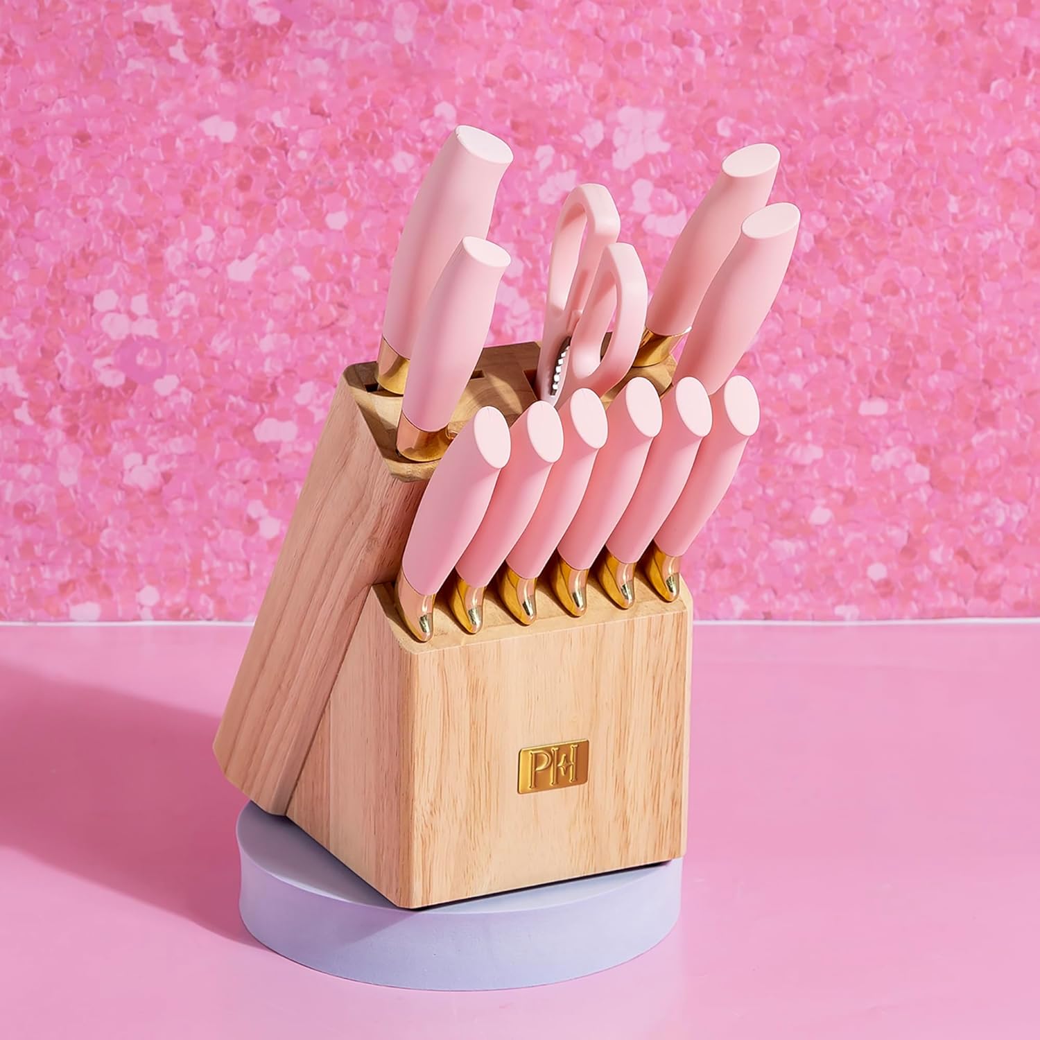 12-Piece Knife Set Precision Sharp stainless steel Ergonomic Design Stylish Pink