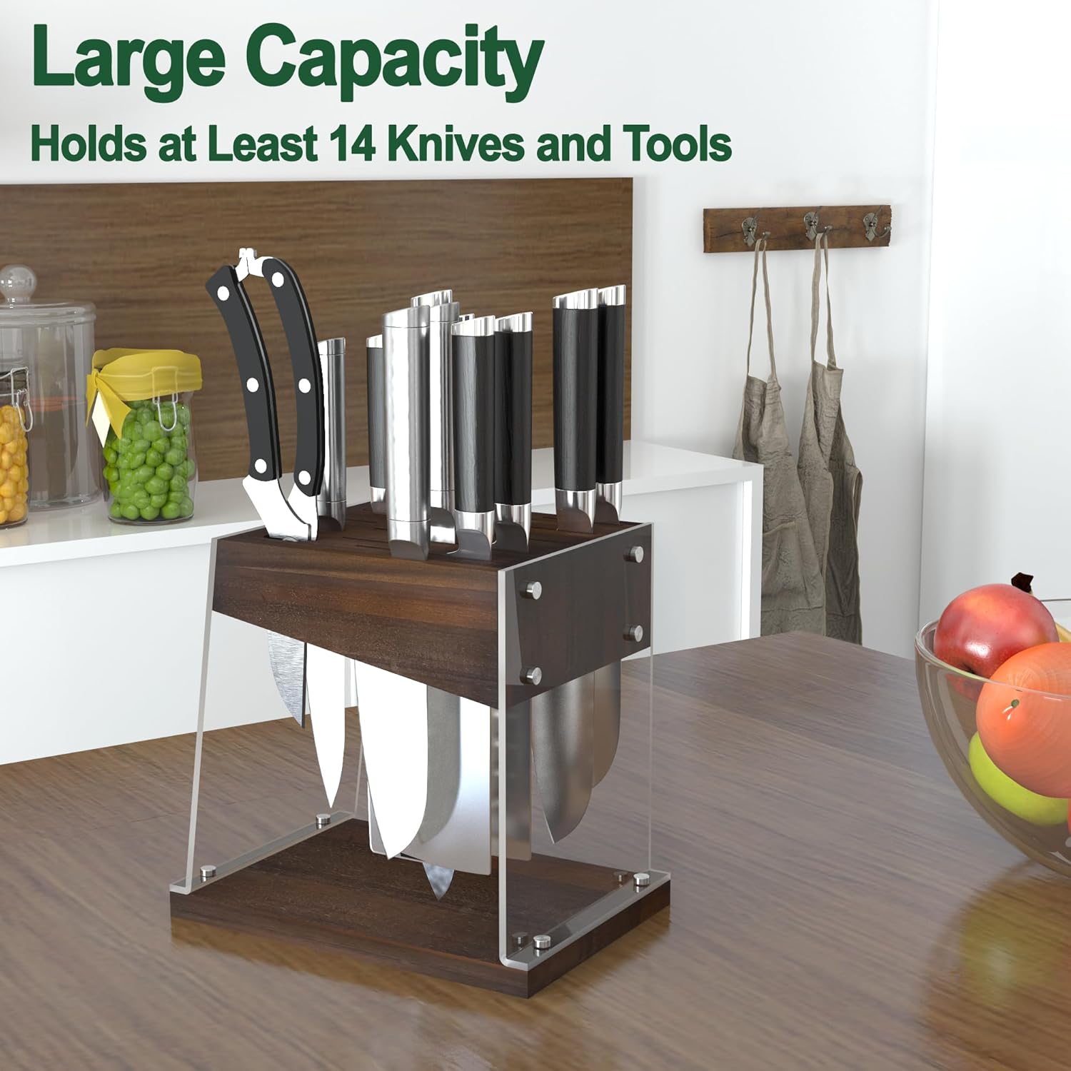 Creative Knife Block with Acrylic Shield