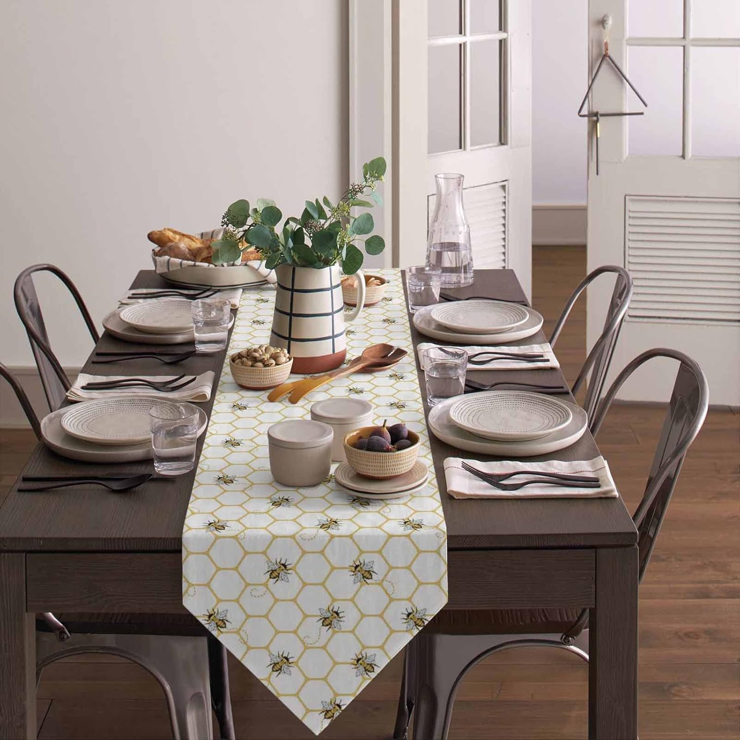 BABE MAPS Bee Table Runner 13x70in