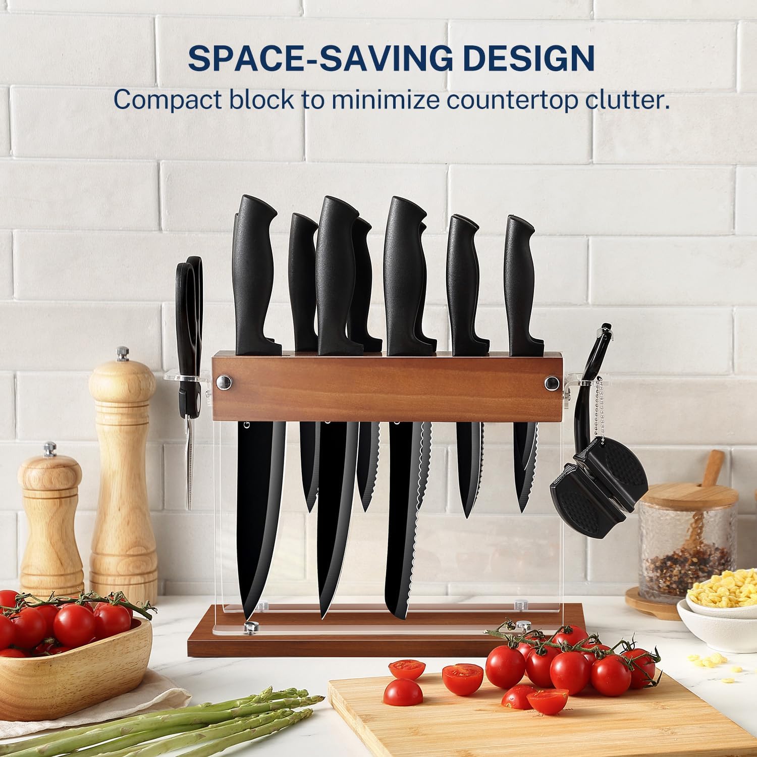 Gourmetop Premium 15-Piece Kitchen Knife Set