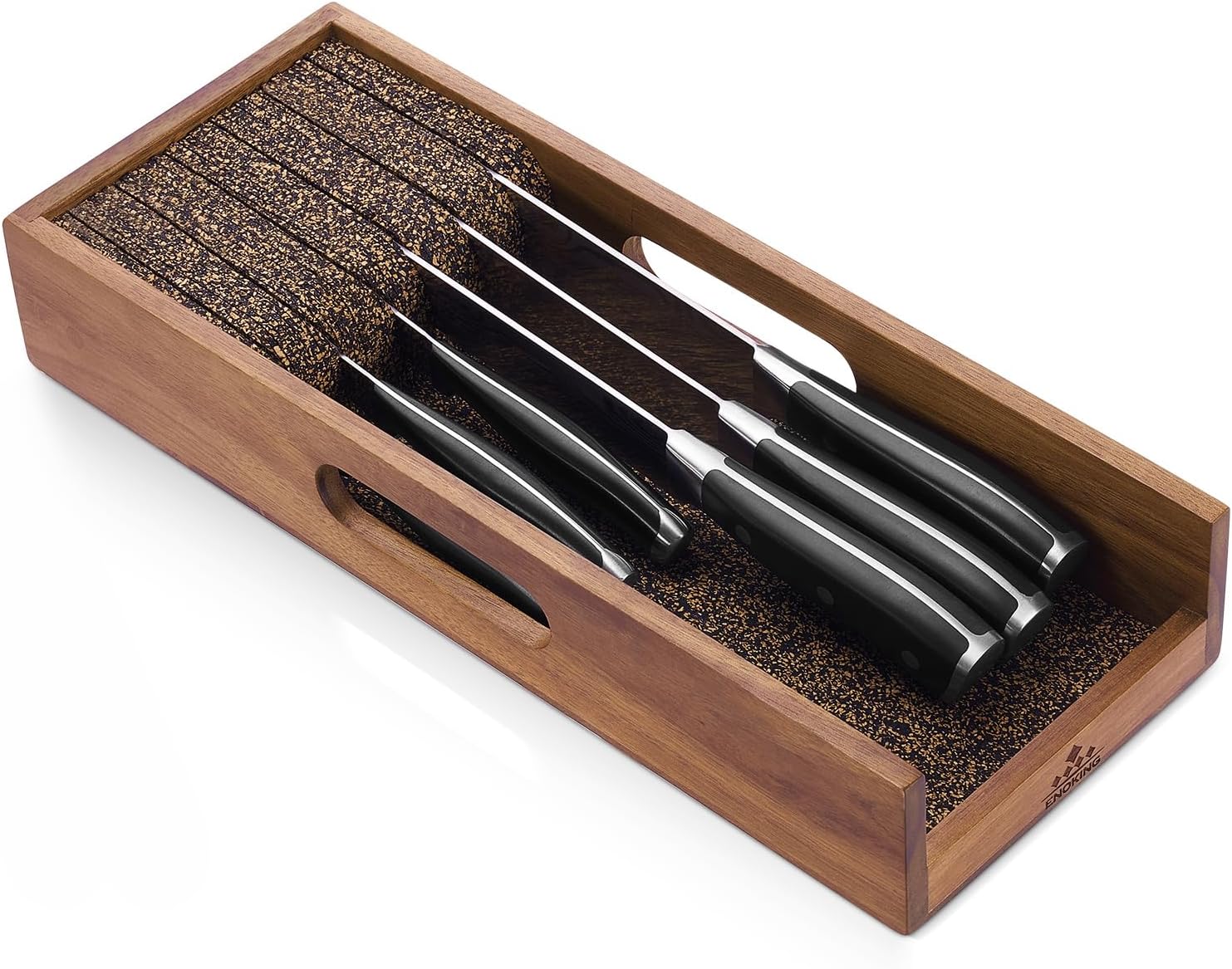 ENOKING Acacia Wood Knife Block