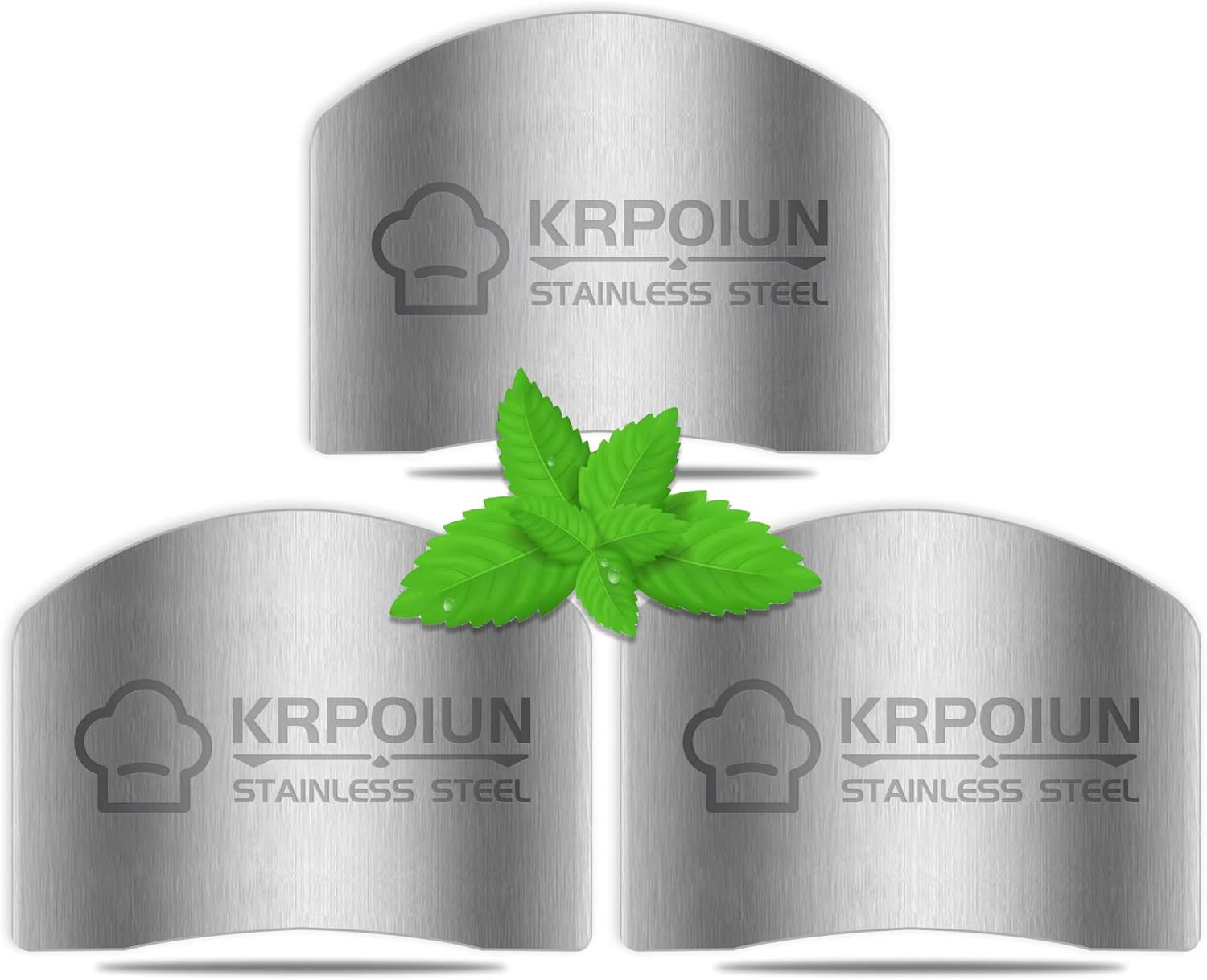 304 Stainless Steel Finger Guards Durable Kitchen Protector 3-Piece Set
