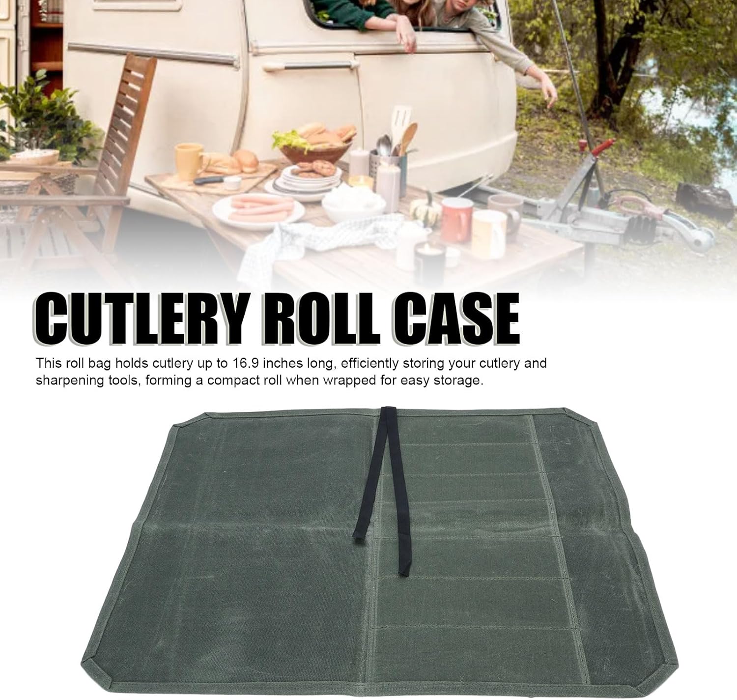 Compact 7-Slot Knives Case for Camping and Kitchen