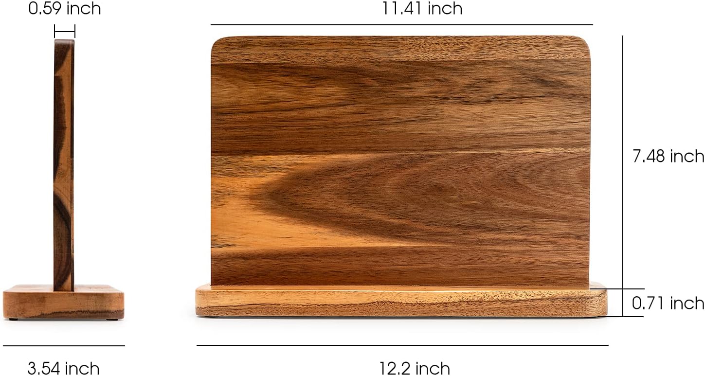 Magnetic Acacia Knife Block
