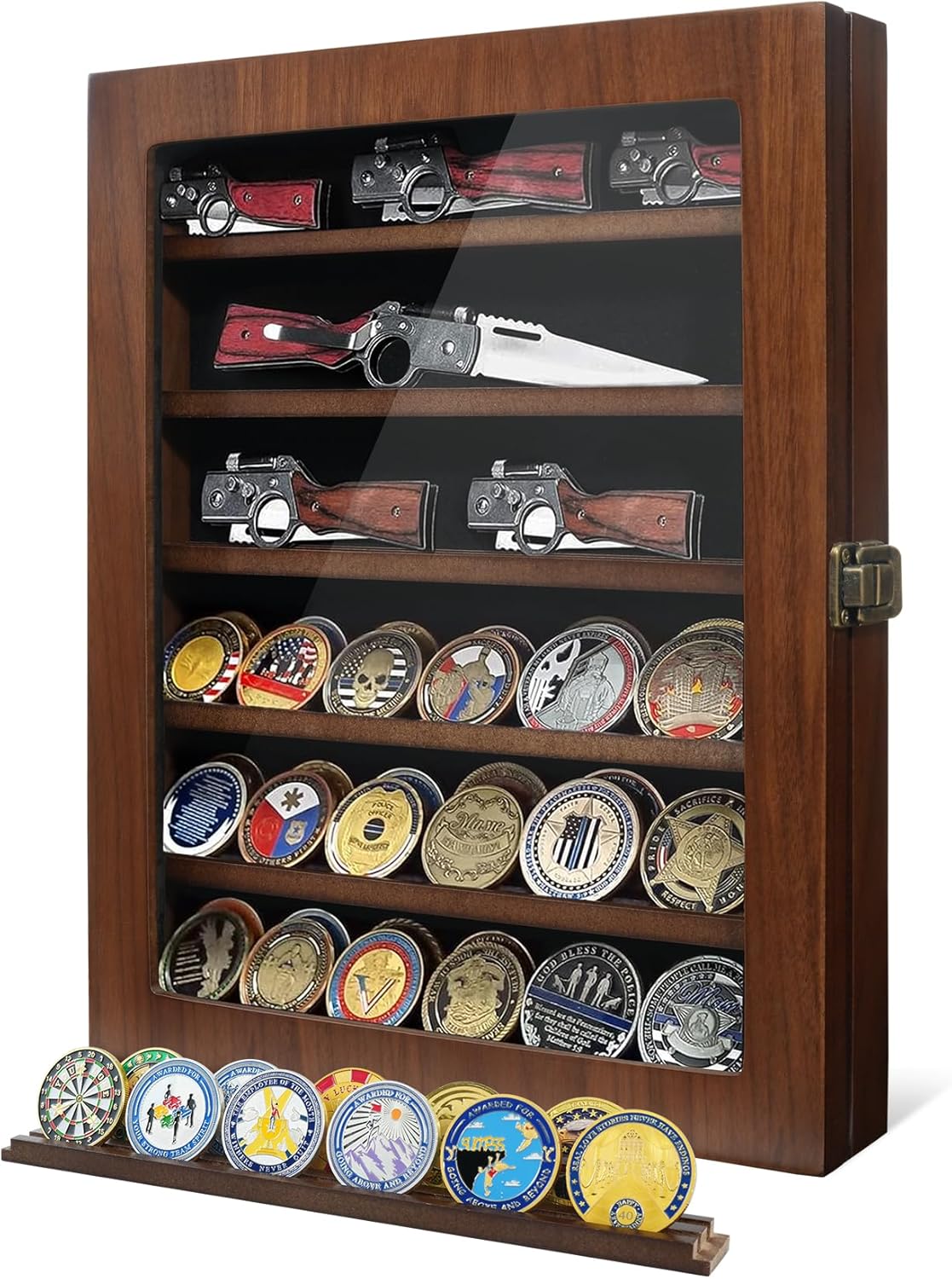 ASmileIndee Lockable Pocket Knife Display Box