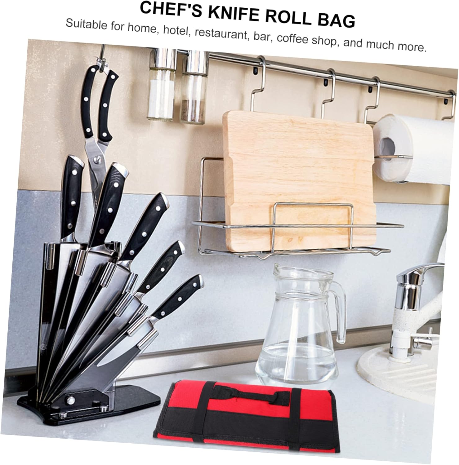 Garneck Portable Chef Knife Roll Bag with 22 Slots