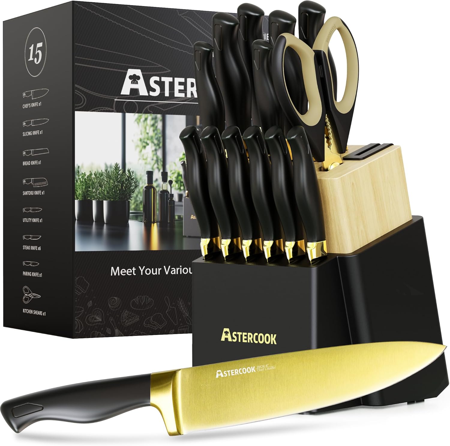 German stainless steel knife set
