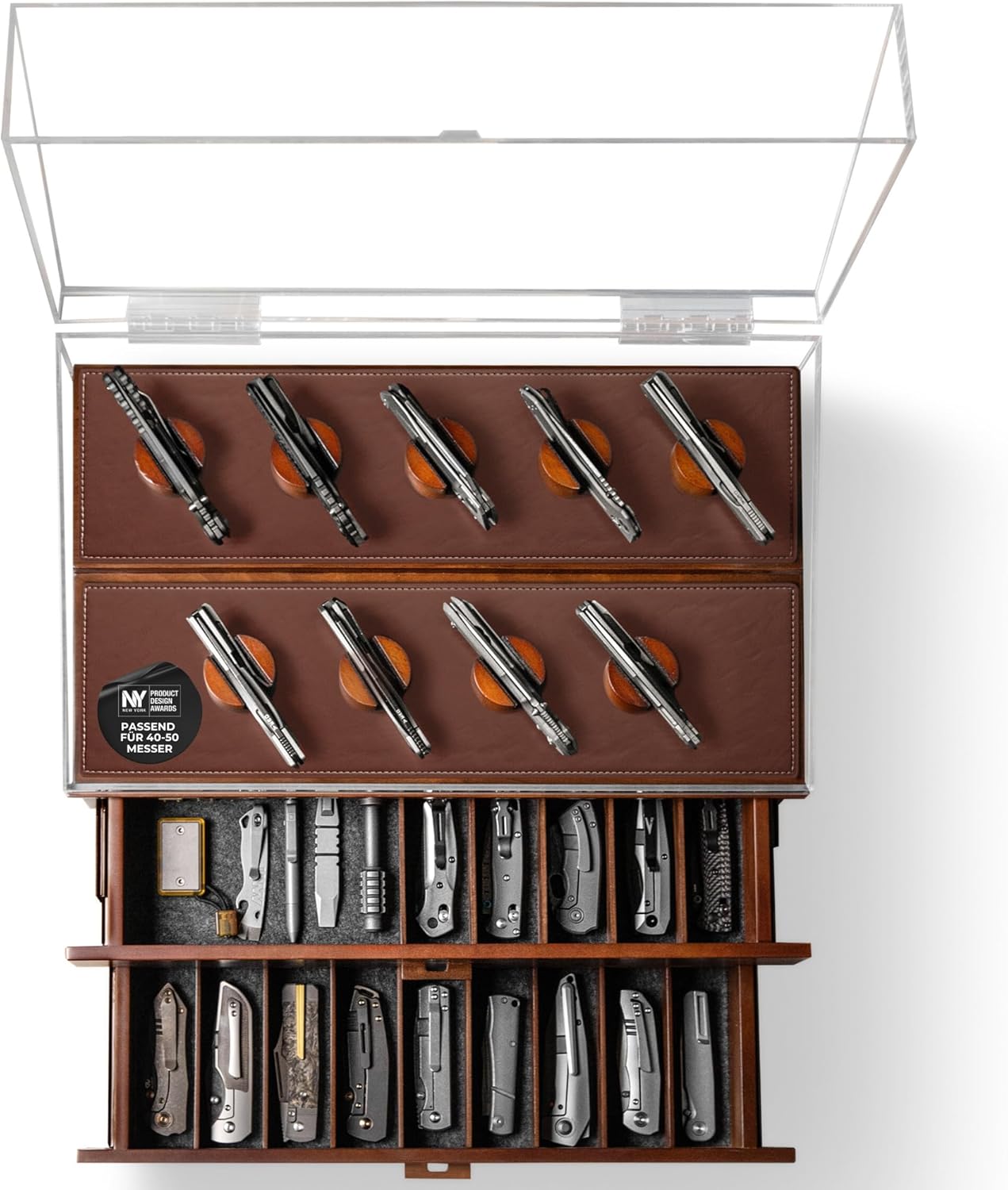 Premium 50-Knives Workflow Display Case
