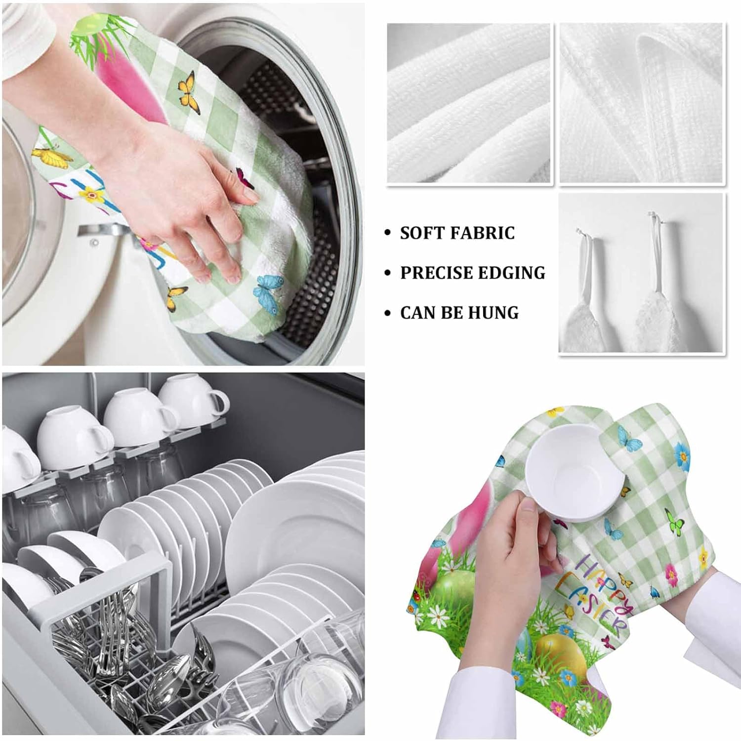 Easter Bunny Kitchen Towels for Cleaning and Decor