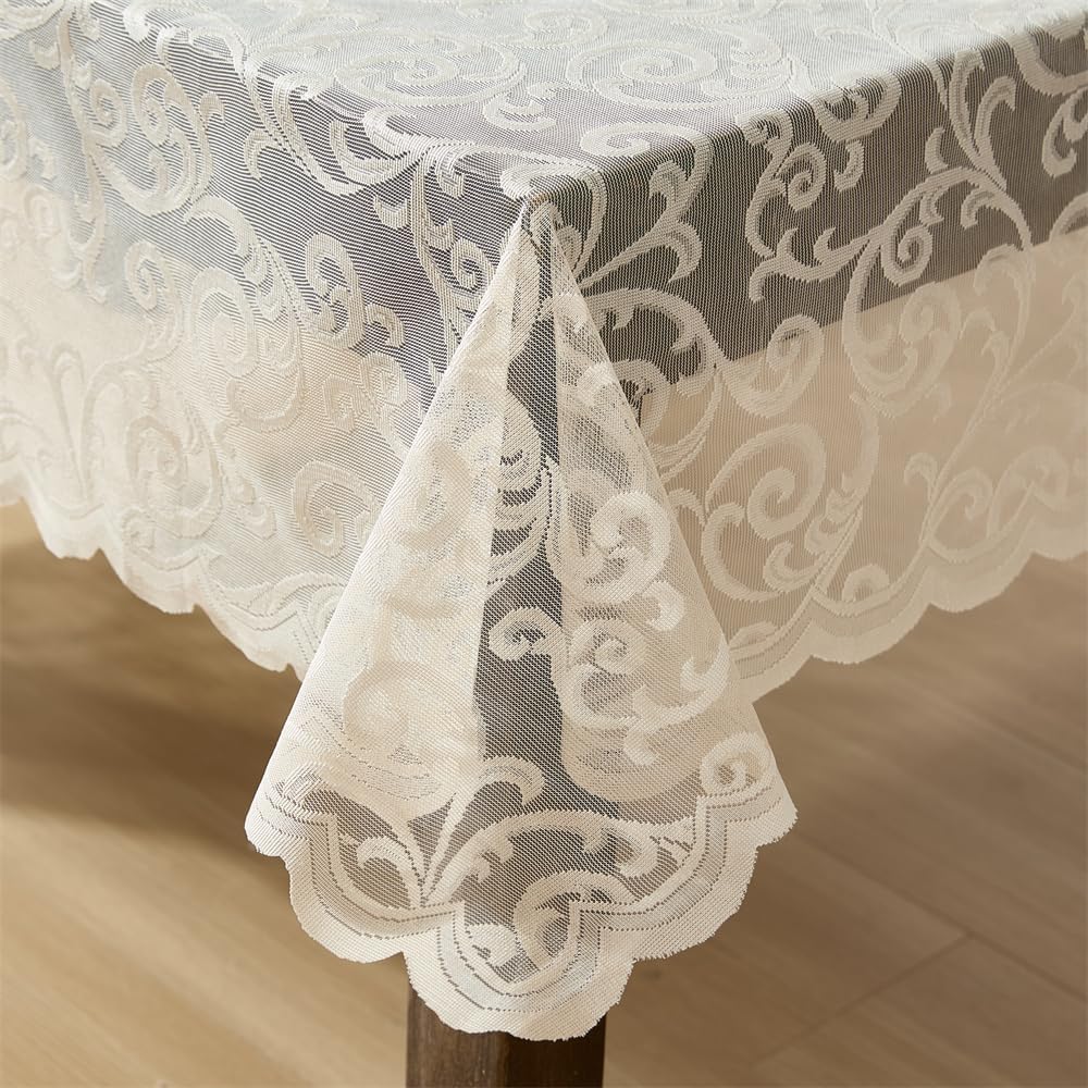 Elegantly Sleek Tablecloth hurricanes pattern fits 6-8 wrinkle-resistant easy to clean