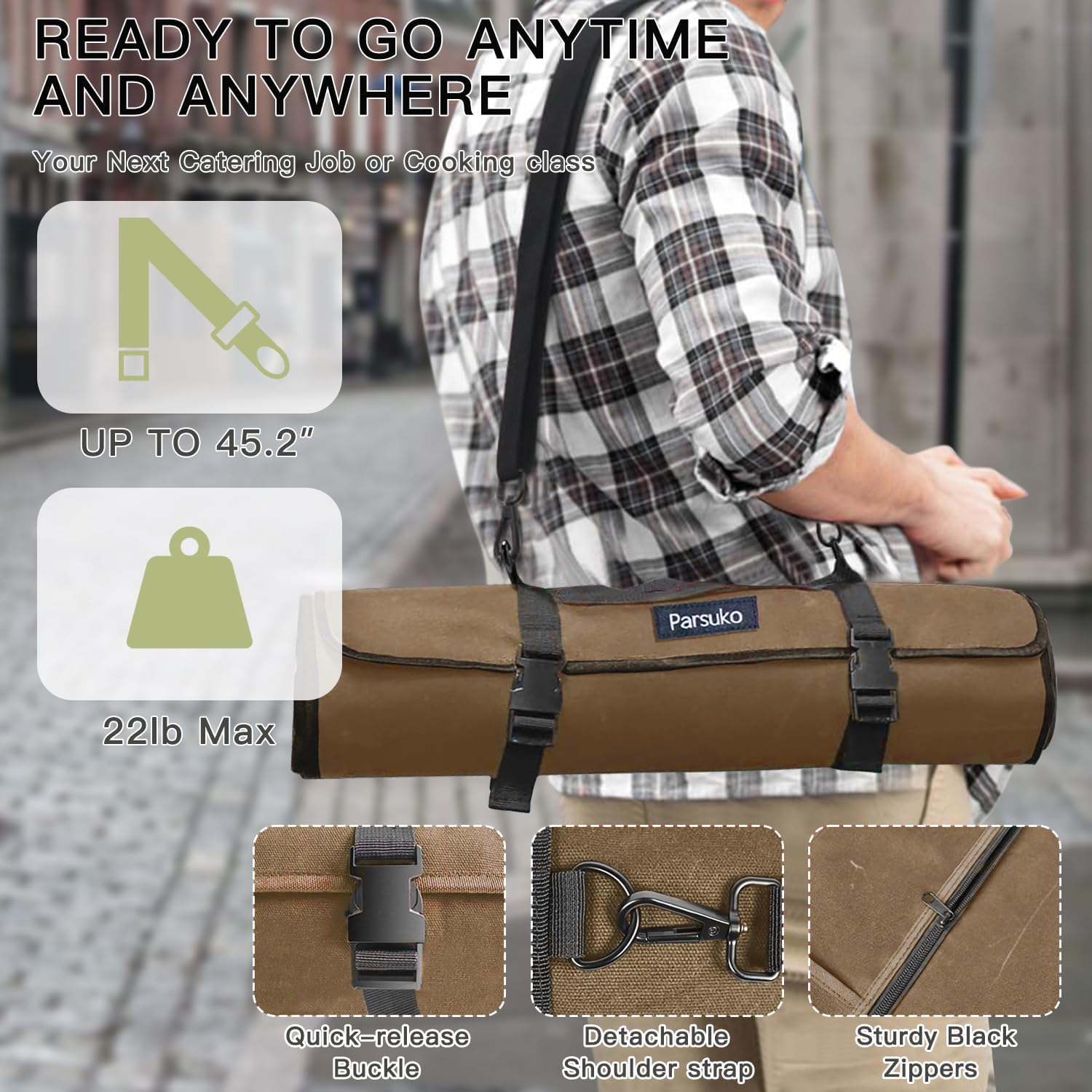 Professional Chef Knives Roll Bag